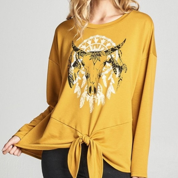 Tops - CASUAL BULL PRINT TOP